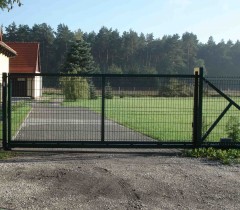 Ворота откатные, ширина 3 м, цинк+полимер