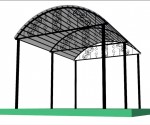 Навес для автомобиля арочного типа с элементами ковки от ОО "НордМашСервис", Череповец