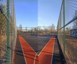 Забор спортивной площадки от СНКгрупп НордМашСервис. Установлено в Ивановской области